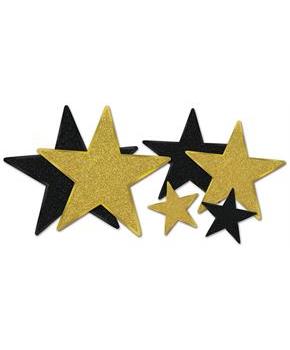 Glittered Foil Star Cutouts