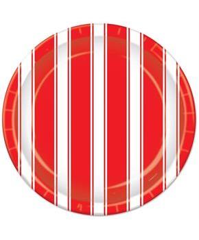 Red & White Stripes Plates
