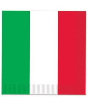 Red, White & Green Beverage Napkins