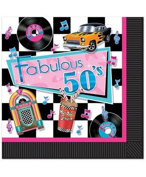 Fabulous 50's Luncheon Napkins