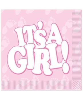 It's A Girl! Luncheon Napkins
