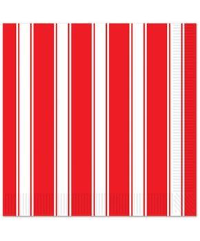 Red & White Stripes Luncheon Napkins