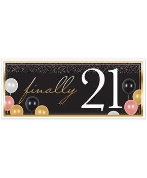 Finally 21 Oversized Sign Banner