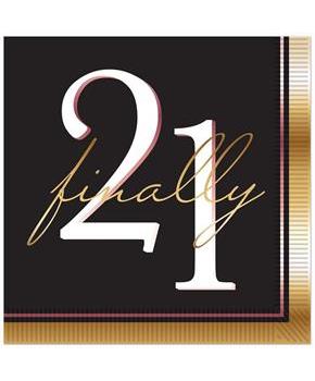 Finally 21 Luncheon Napkins