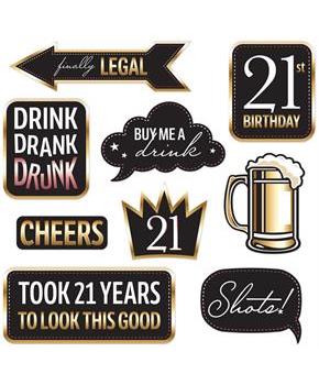 Finally 21 Photo Fun Signs