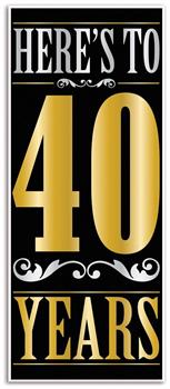 Here's To "40" Years Door Cover