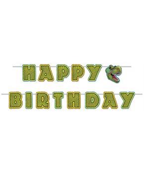 Birthday Dinosaur Streamer