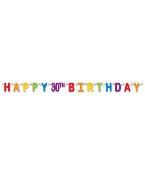 Happy "30th" Birthday Streamer