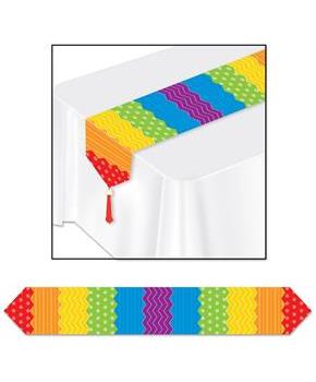 Printed Dots & Stripes Table Runner