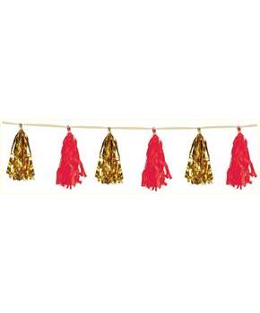 Metallic & Tissue Tassel Garland
