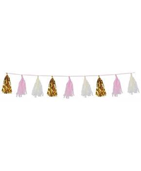 Metallic & Tissue Tassel Garland