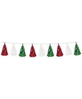 Metallic & Tissue Tassel Garland