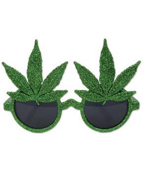 Glittered Weed Glasses