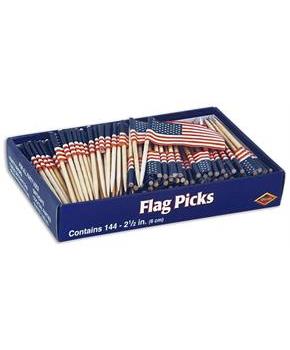 U S Flag Picks Counter Display