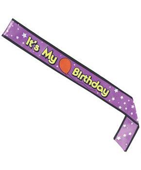 It's My Birthday Satin Sash