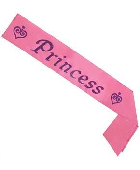 Glittered Princess Satin Sash