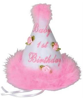 Baby's "1st" Birthday Cone Hat