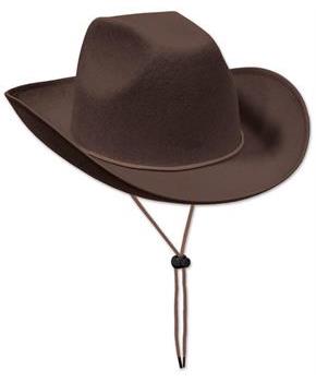Brown Felt Cowboy Hat