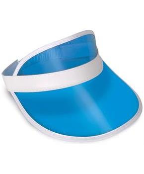 Clear Blue Plastic Dealer's Visor