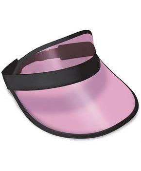 Clear Cerise Plastic Dealer's Visor