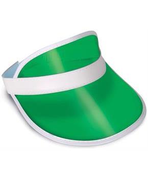Clear Green Plastic Dealer's Visor