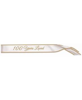 100 Years Loved Satin Sash