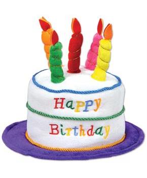 Plush Birthday Cake Hat