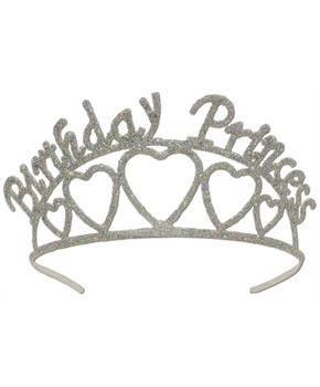 Glittered Metal Birthday Princess Tiara