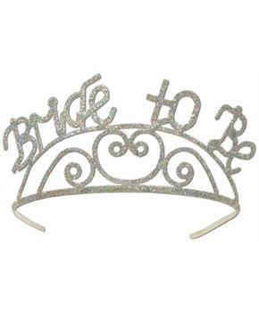 Glittered Metal Bride To Be Tiara