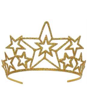 Glittered Metal Star Tiara