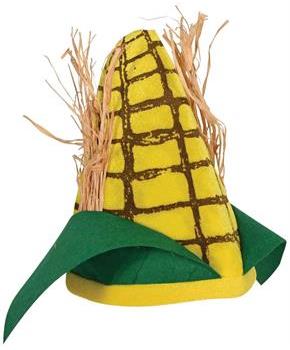 Plush Corn Cob Hat