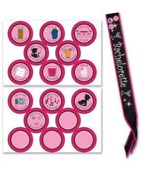 Bachelorette Satin Sash w/Badges