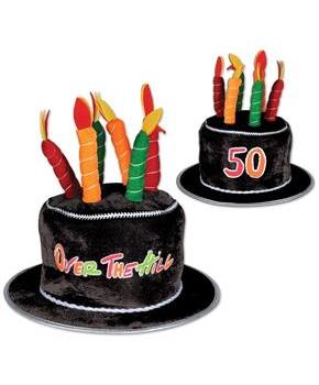 Plush "50" Over The Hill Cake Hat