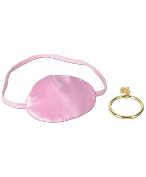 Pink Pirate Eye Patch w/Plastic Earring