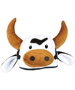 Plush Cow Head Hat