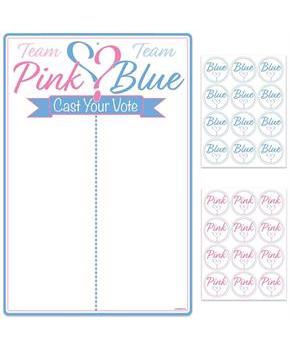 Gender Reveal Tally Board & Stickers