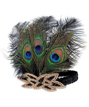 Flapper Peacock Headband