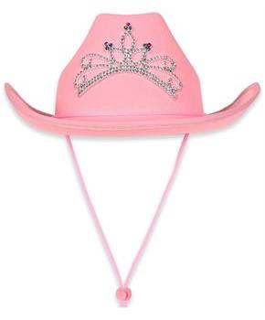 Pink Felt Cowgirl Hat w/Tiara