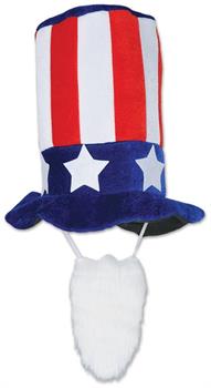 Plush Patriotic Hat w/Beard