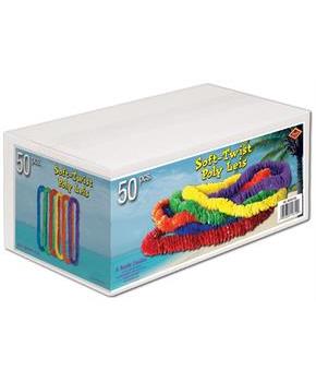Soft-Twist Poly Leis w/Labeled Carton