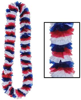 Soft-Twist Patriotic Poly Leis