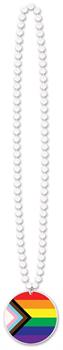 Beads w/Printed Pride Flag Medallion
