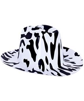 Plastic Cow Print Cowboy Hat