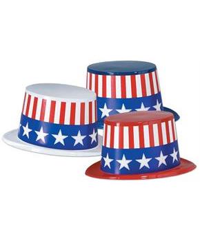 Plastic Toppers w/Patriotic Band