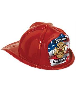 Red Plastic Jr Firefighter Hat