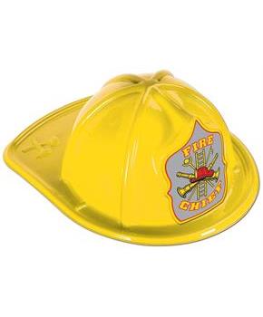 Yellow Plastic Fire Chief Hat