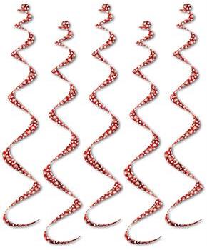 Printed Heart Twirly Whirlys