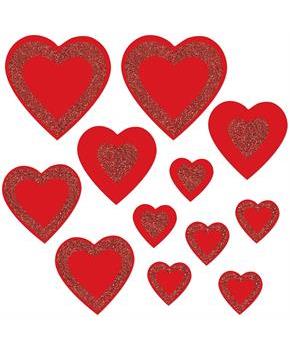 Glittered Heart Cutouts