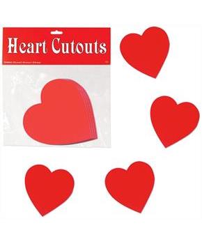 Pkgd Printed Heart Cutouts