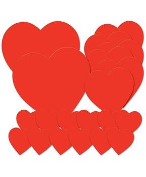 Pkgd Printed Heart Cutouts